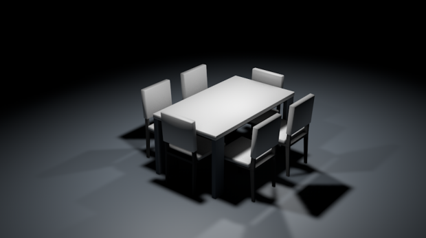 简约餐桌3D模型