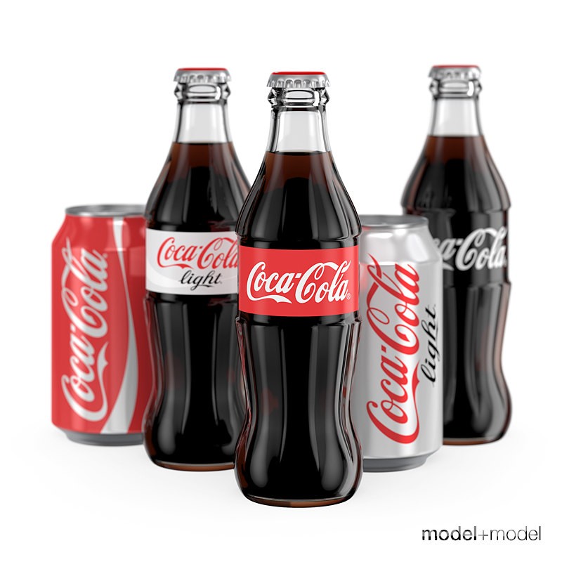 食品饮料可口可乐玻璃瓶易拉罐模型