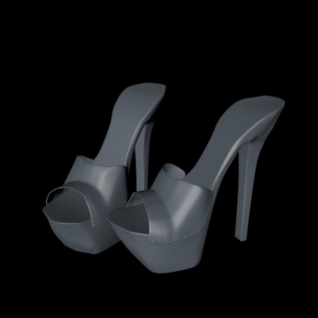 女士鞋子高跟鞋3D模型