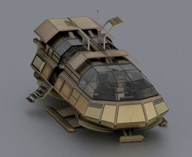 3D模型素材:科幻世界的小型飞船航天飞机运输