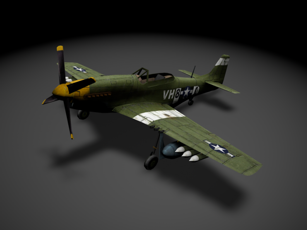 p51战斗机3D模型